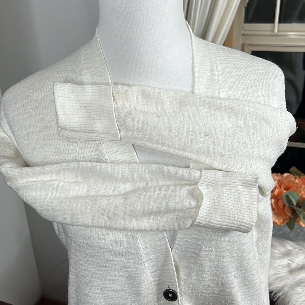 Madewell White Cotton Button Down Cardigan - Picture 6 of 8